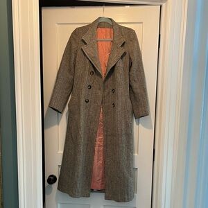 Vintage Herringbone Wool Tweed Coat by Jill Jr xs/s